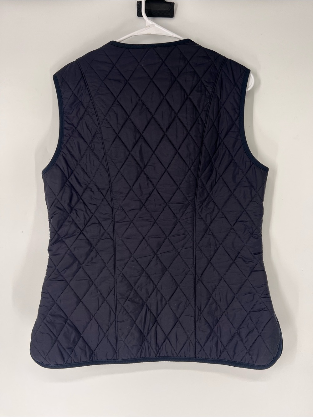 Barbour Betty Preppy Quilted Navy Diamond-Quilt Vest with Maroon Lining 10 NWT - Picture 5 of 7